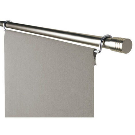 Secodir – Chariot pour panneau japonais 60 cm – Coloris chrome mat – Système d'attache pour tringle jusqu'à 20 mm – Utilisation simple et rapide