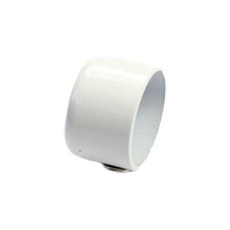 Secodir – Embout bouchon tringle à rideau ø 20 mm en métal – Fixation par vis latérale – Pour espaces restreints – Coloris blanc