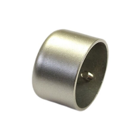 Secodir – Embout tringle à rideau bouchon 20 mm – Métal nickel satiné – Fixation par vis latérale pour espaces restreints