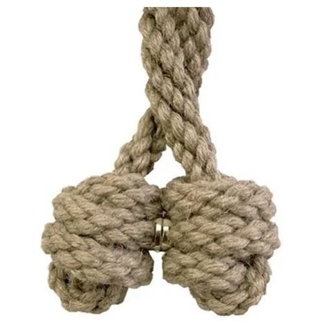 Secodir – Embrasse à rideau magnétique 500mm – Corde naturelle – Système de lien double aimanté – Pour décoration bohème et champêtre