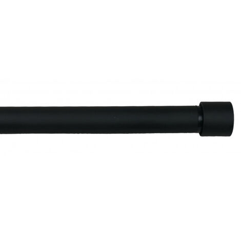 Secodir – Tringle à rideau extensible 165 à 310 cm – Aluminium noir mat – Ø 16/19 mm – Supports réglables inclus
