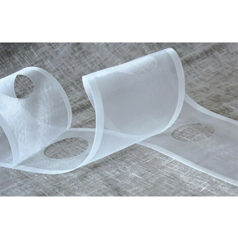 Secodir – Renfort prépercé pour oeillet Ø 36 mm – 100% polyester – Largeur 80 mm – Espacement 17.5 cm – Transparent au mètre