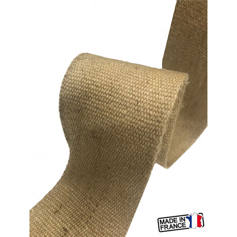 Secodir – Sangle jute 85mm – Bobine 20 mètres – 100% jute pour rénovation de sièges – Fabrication française de qualité supérieure