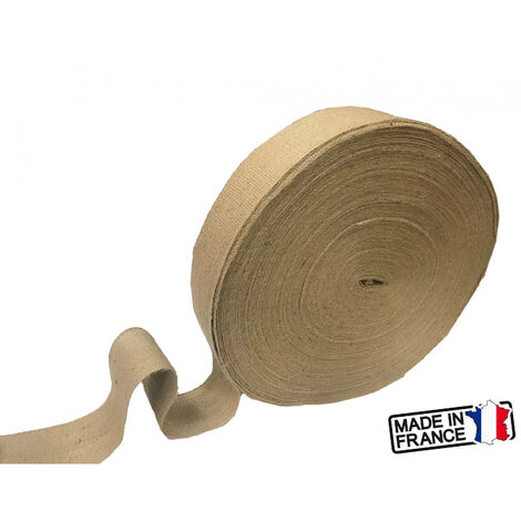 Secodir – Sangle jute 85mm x 100 mètres – 100% jute naturel – Rénovation fauteuils traditionnels – Fixation avec semences ou agrafes