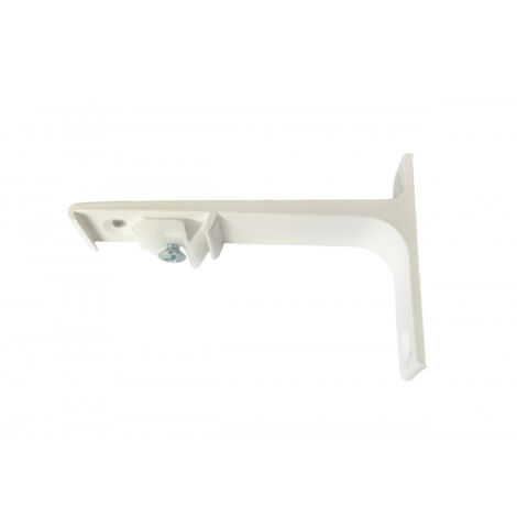 Secodir – Support mural pour tringle rideau en acier – Longueur 10 cm – Coloris blanc laqué – Fixation pré-percée pour tissus lourds et légers