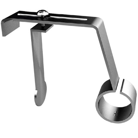 Secodir – Support tringle à rideau Ø20mm sans perçage – Acier – Installation rapide pour coffres de volets roulants – Vendue à l'unité