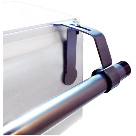 Secodir – Support tringle à rideau Ø28mm sans perçage – Acier nickelé – Installation facile pour coffres de volets roulants – Vendu à l'unité
