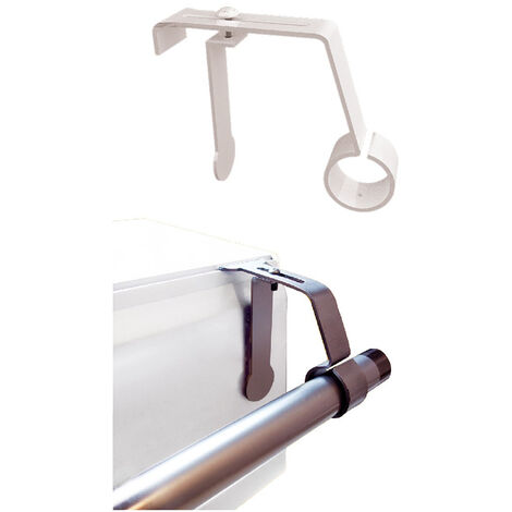 Secodir – Support tringle à rideau Ø28mm sans perçage – Acier pour coffres de volets roulants – Installation rapide et facile – Vendu à l'unité