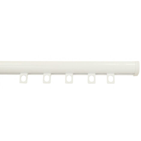 Secodir – Tringle à rideau en aluminium 1,5m – Installation plafond ou murale – 16 glisseurs fournis – Coulissement fluide pour rideaux à galon fronceur