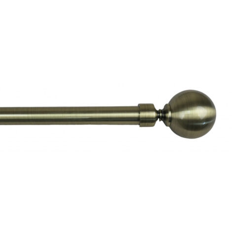 Secodir – Tringle à rideau extensible 110-210 cm – Ø 16/19 mm – Supports réglables et embouts décoratifs – Finition bronze