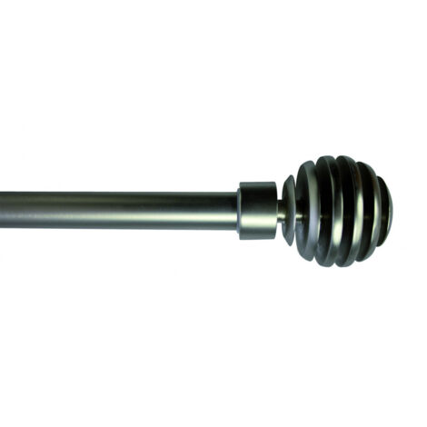Secodir – Tringle à rideau extensible 110-210 cm – Ø 16/19 mm – Nickel mat – Installation rapide avec supports réglables et visserie incluse