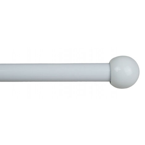 Secodir – Tringle à rideau extensible 110 à 210 cm – Ø 16/19 mm en acier – 2 embouts décoratifs et supports réglables inclus