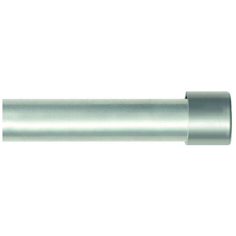 Secodir – Tringle à rideau extensible 110 à 210 cm – Ø 16/19 mm – Finition nickel – Inclus 2 embouts décoratifs et supports réglables