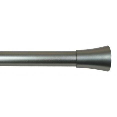 Secodir – Tringle à rideau extensible 110 à 210 cm – Ø 25/28 mm – Finition nickel – Supports réglables inclus – Pour rideaux légers et lourds