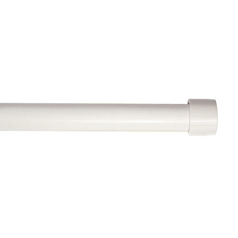 Secodir – Tringle à rideau extensible 110 à 210 cm – Aluminium Ø 16/19 mm – 2 embouts décoratifs inclus – Supports réglables