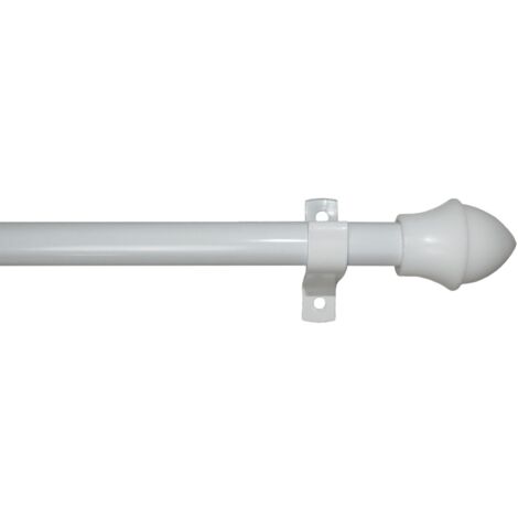Secodir – Tringle à rideau extensible 75 à 120 cm – Métal ø12 mm – 2 supports de fixation inclus – Pour fenêtres et voilages