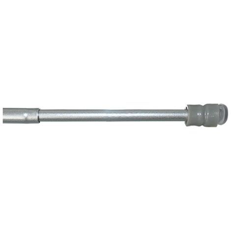 Secodir – Tringle à rideau extensible 80-120 cm – Acier nickelé sans perçage – Système ventouses pour fenêtres à angle droit