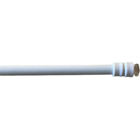Secodir – Tringle à rideau extensible 25-40 cm – Métal laqué blanc – Système autobloquant sans perçage – Compatible PVC, bois, aluminium