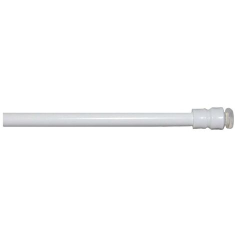 Secodir – Tringle à rideau extensible 60-90 cm – Métal laqué blanc – Système sans perçage avec ventouses – Compatible fenêtres PVC, bois, aluminium