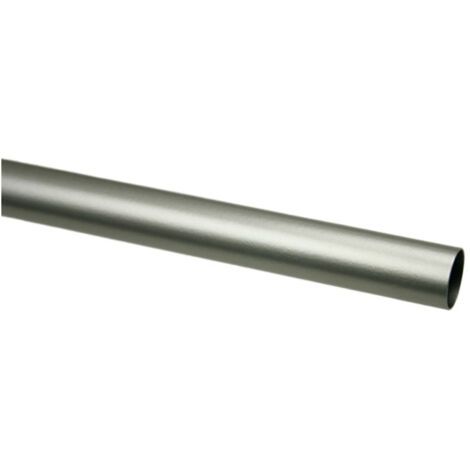 Secodir – Tringle à rideau en acier laqué époxy 20mm – Longueur 2m – Finition nickel satiné – Pour rideaux légers à moyens