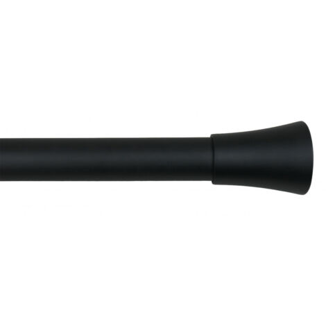 Secodir – Tringle extensible 110 à 210 cm – Ø 25/28 mm – Noir mat – Supports réglables inclus – Pour rideaux lourds et légers
