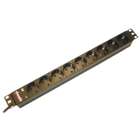 Secomp 19.07.1182 extensión - extensiones de corriente (2m, Negro, Negro, 250V, 3600W, Aluminio)