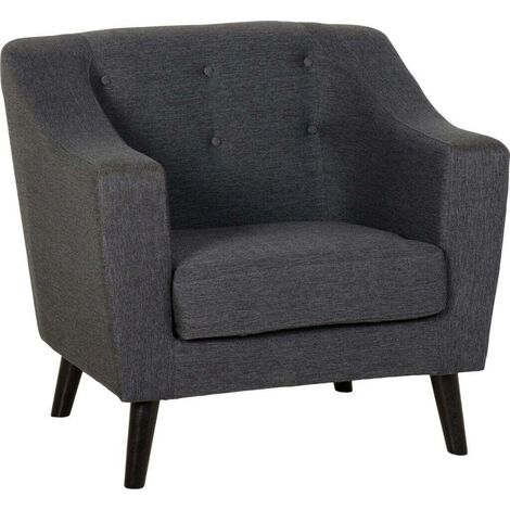 Seconique Ashley Dark Grey Fabric Armchair