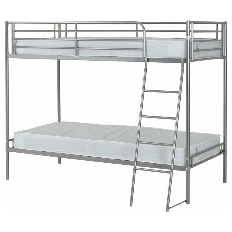 Brandon 3' Bunk Bed in Silver flat-packed for easy home assembly