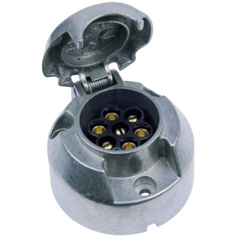 SecoRüt 20150 Anhänger-Steckdose [Steckdose 7polig - Stecker 7polig] Aluminium