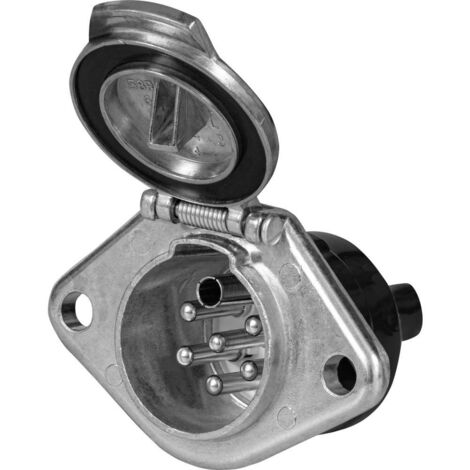 SecoRüt ES034 Prise femelle pour remorque [bornes - prise mâle 7 pôles type S] aluminium W979333