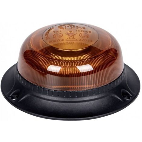 SecoRüt Gyrophare ALR0203 12 V/DC, 24 V/DC via réseau de bord montage fixe, montage par vissage orange