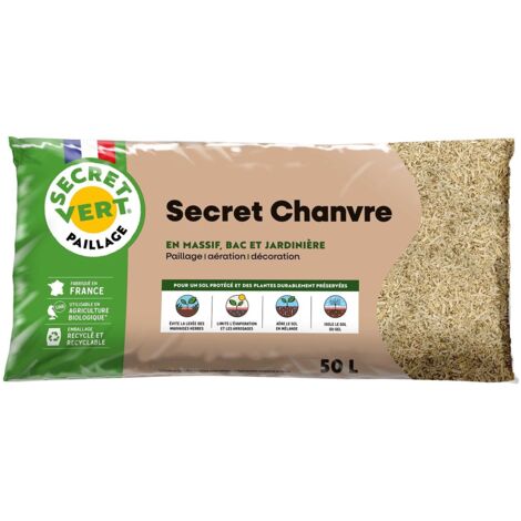 Secret chanvre paillis de chanvre 50 litres