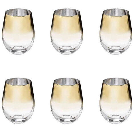 Secret-de-gourmet Arya verres à eau or 54 cl lot de 6