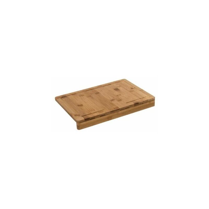 Planche à découper rectangle avec rebord - 35 x 24 cm - Bambou - Livraison gratuite - Marron