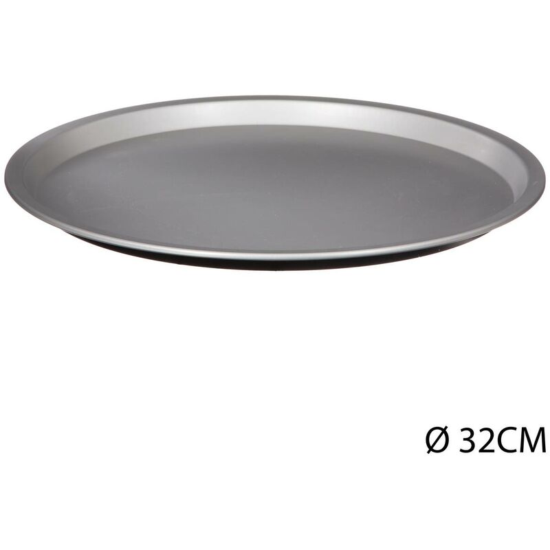 Plaque à pizza métal 32cm signature - Noir - 5five