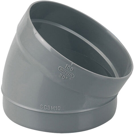 Secteur coude PVC Mâle Femelle 30° D100 - WAVIN - 3025721