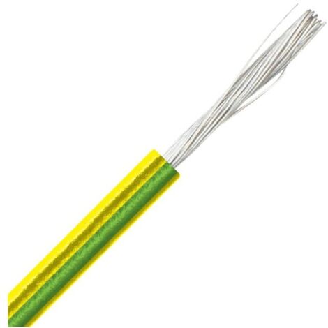 Section de câble 1,5 (awg 16) H07V2-K style 1015 jaune/vert
