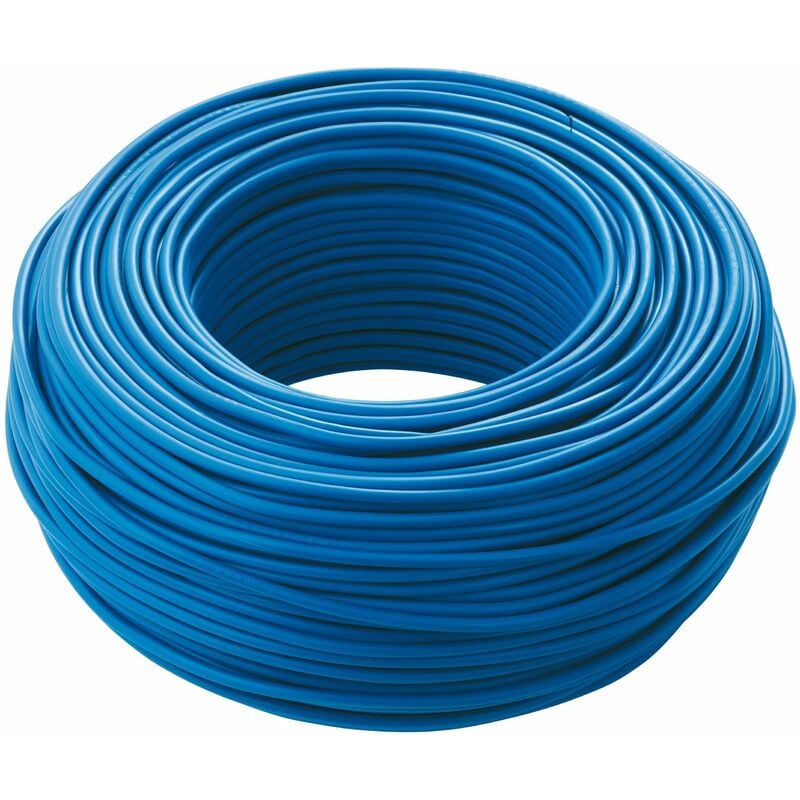 No Brand - Section de câble électrique unipolaire FS17, 1,5 mm2, couleur bleu, écheveau de 50 m