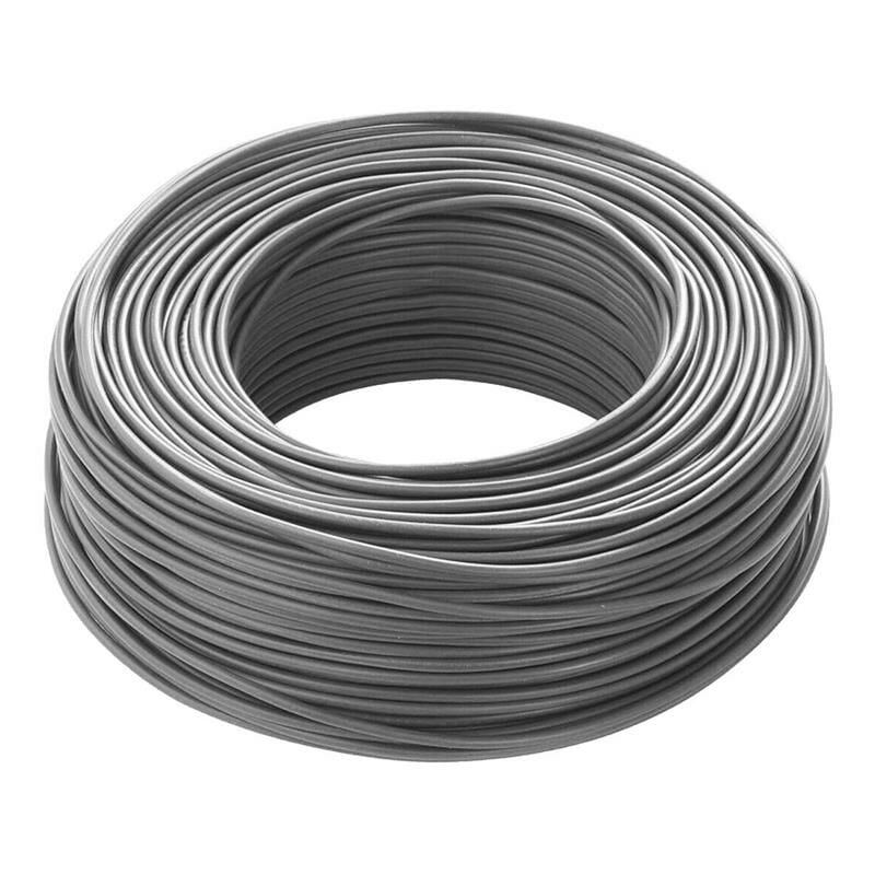No Brand - Section de câble électrique unipolaire FS17, 1,5 mm2, couleur gris, écheveau de 50 m
