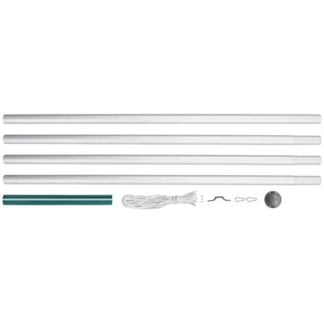 Sectional Flagpole Aluminium 6.2 m