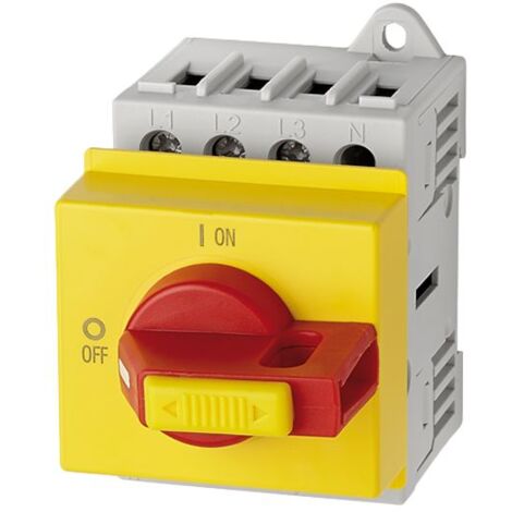 Sectionneur rotatif modulaire ON/OFF 3P 32A Cadenassable - montage rail DIN - IMO