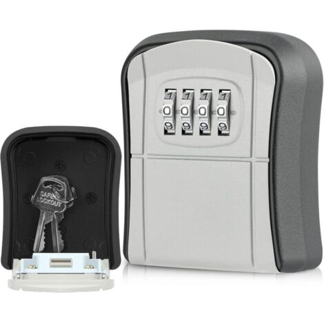 Secure Key Box, [Enhanced Security] Zinc Alloy Lock Safe Storage Box with 4-Digit Combination Code