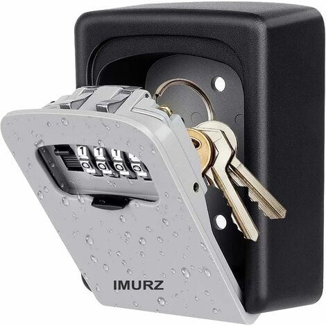 COAVAS Secure Key Box, Wall Mounted Key Box, 4 Digit Code Key Box, Highly Secure, Waterproof and Rustproof, for Indoor and Outdoor, Office, Garage, School, Gym
