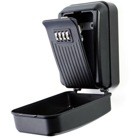 Secure Key Plus Coffre-fort à combinaison – Coffre-fort mural pour clés d'extérieur – Grand espace de rangement interne pour clés de maison ou de bureau avec serrure solide à 4 chiffres