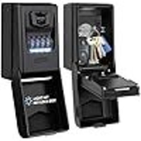 Secure Outdoor Key Box [Backlit] Large Waterproof Wall-Mounted Key Box with Code Lock, Robust Key Case, Indoor Key Safe with Automatic Light