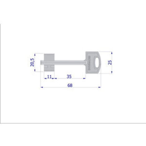 SECUREMME CHIAVE GREZZA GAMBO 68 MM- 10,0 pz