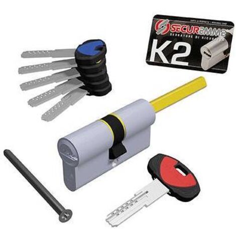 Serratura A Chiavistello 1020, Doppio Cilindro Con Perno, 21x45mm, Bronzo, 3 Chiavi| Fernand - Foto 3