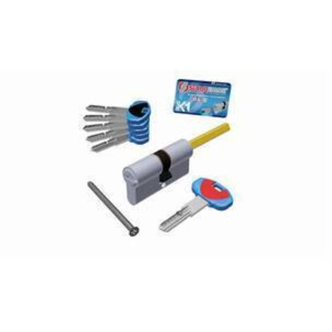 SECUREMME CILINDRO K1 5CH+1C 30+30 CROMO SAT POMOLO