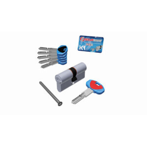 SECUREMME CILINDRO K1 5CH+1C 35+35 CROMO SAT- 1,0 pz
