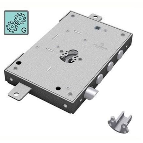 Securemme serratura metallo da applicare 2651 per cillindro sagomato 37 mm con chiusura triplice e scrocco reversibile